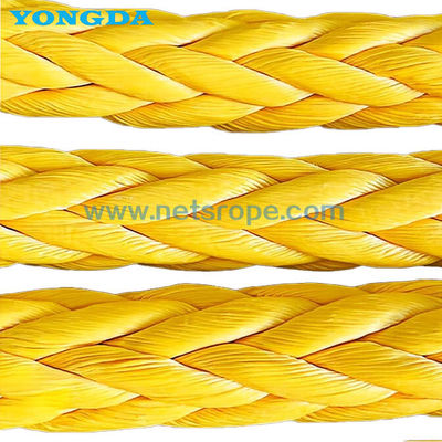 12 สายต่อต่อกันการบิด UHMWPE Dock Mooring Line โดยใช้ Hollow Woven สําหรับการต่อต่อ / การลาก / การ dock
